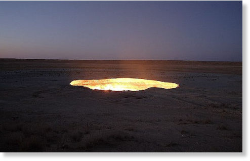 agujero en desierto de Karakum3