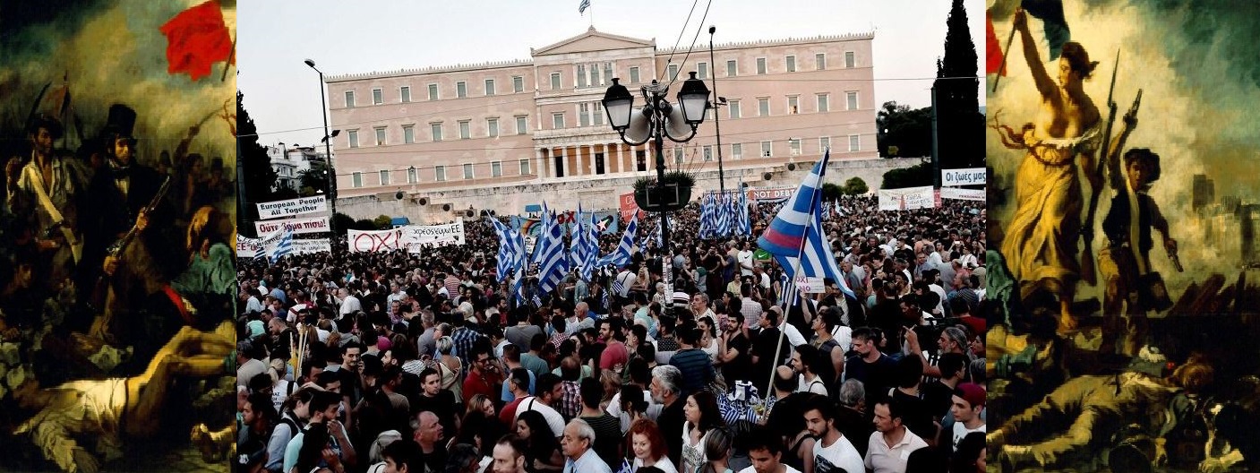 Pueblo griego lucha