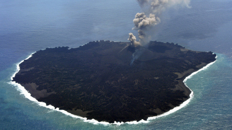 volcán Japón isla