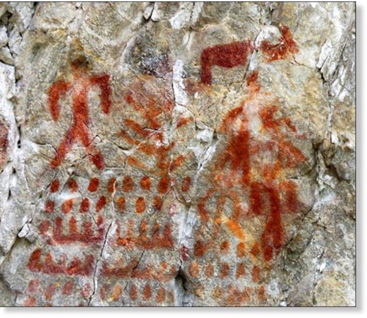 arte rupestre siberia chamán