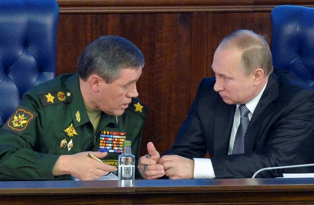 Putin with military