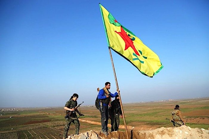 Kurds and flag
