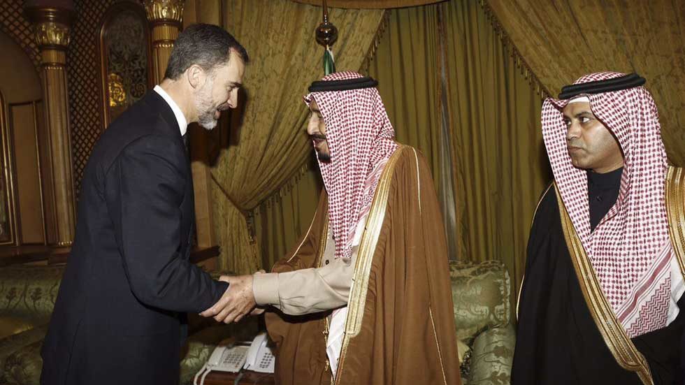 El rey Felipe VI en uno de sus multiples viajes a Arabia Saudí.