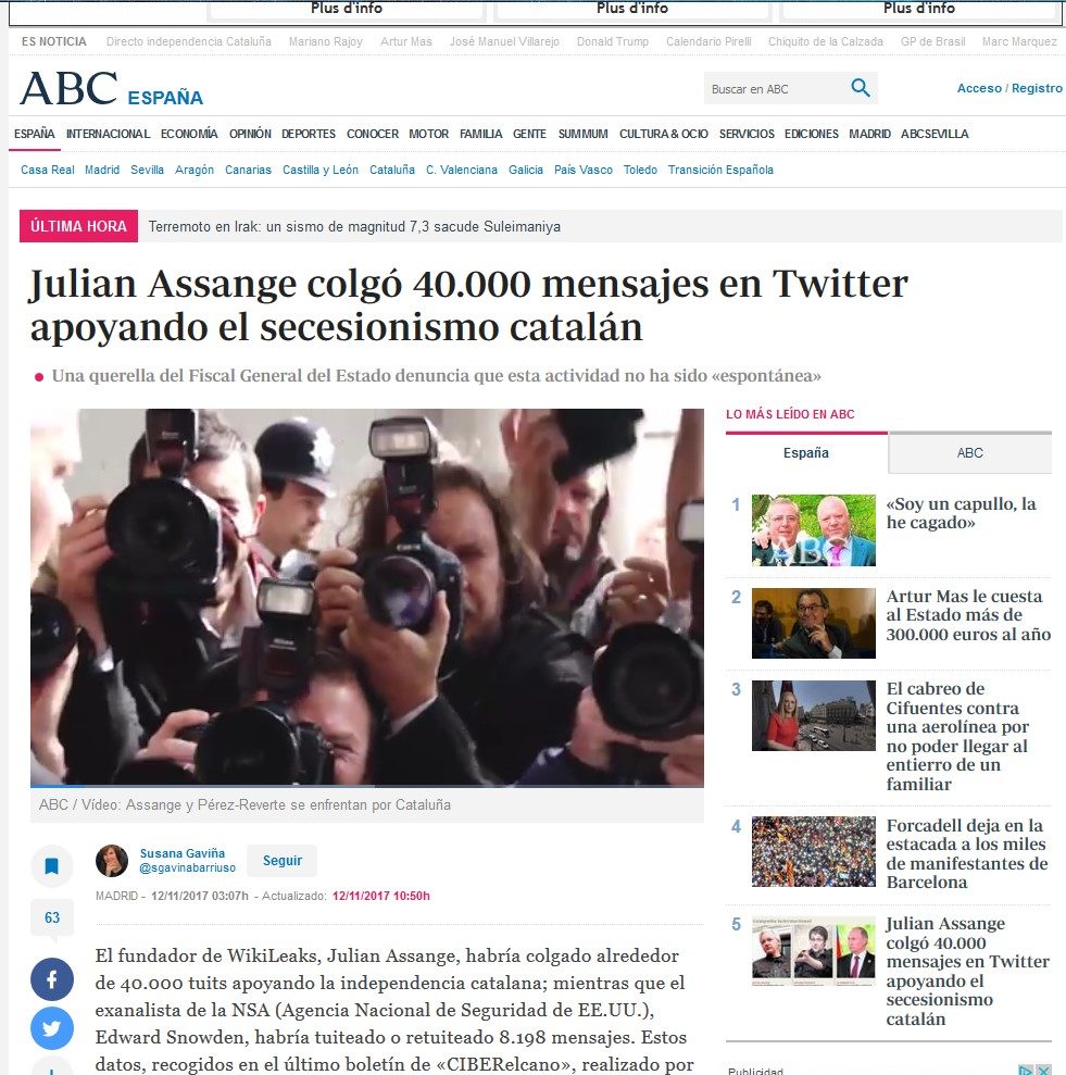 Diario ABC Assange 40 mil Twitter