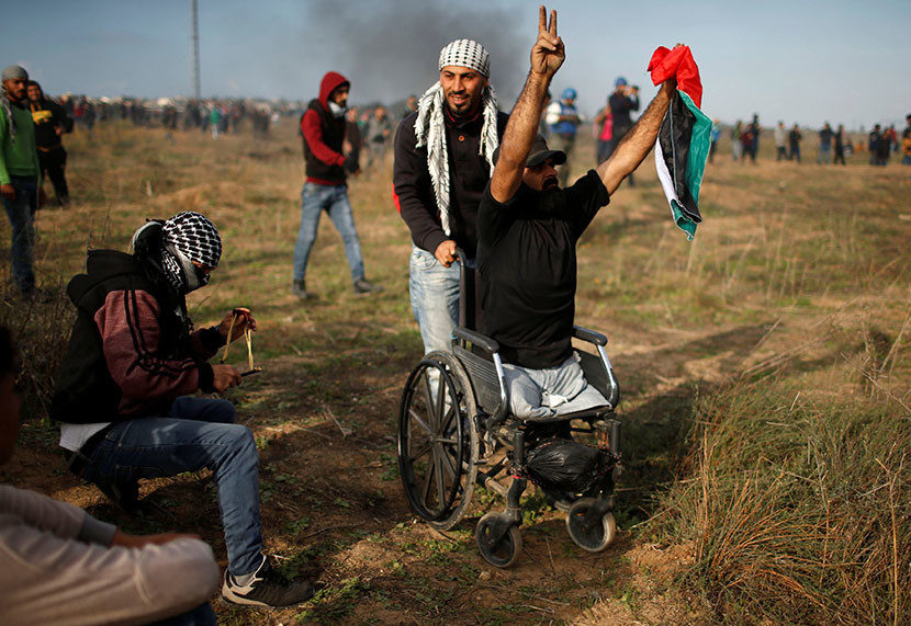 palestino silla ruedas