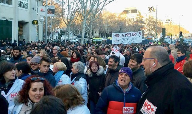 Manifestación contra la precariedad en Madrid.