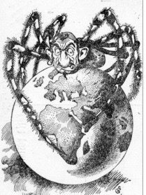 La «conspiración mundial», según los nazis. Ellos tampoco presentaron pruebas, sólo un dibujo.