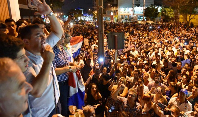 manifestación fraude electoral Paraguay