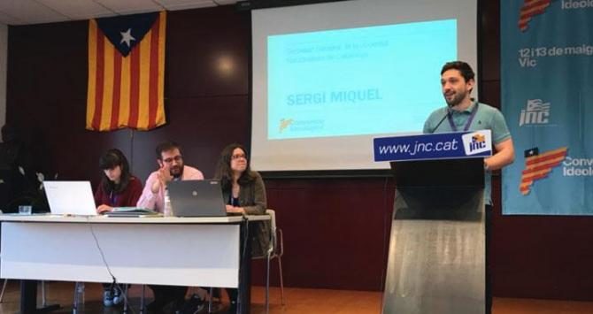 Sergi Miquel, secretario general de la JNC, cierra la convención en la que han solicitado un ejercito para la república catalana / JNC