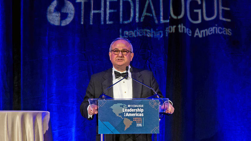 Michael Shifter, presidente de Inter-American Dialogue, durante un gala en Washington (EE.UU.). 16 de noviembre de 2016.