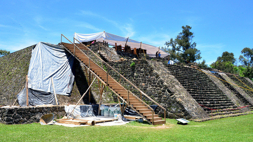 Zona Arqueológica de Teopanzolco en Morelo, México.