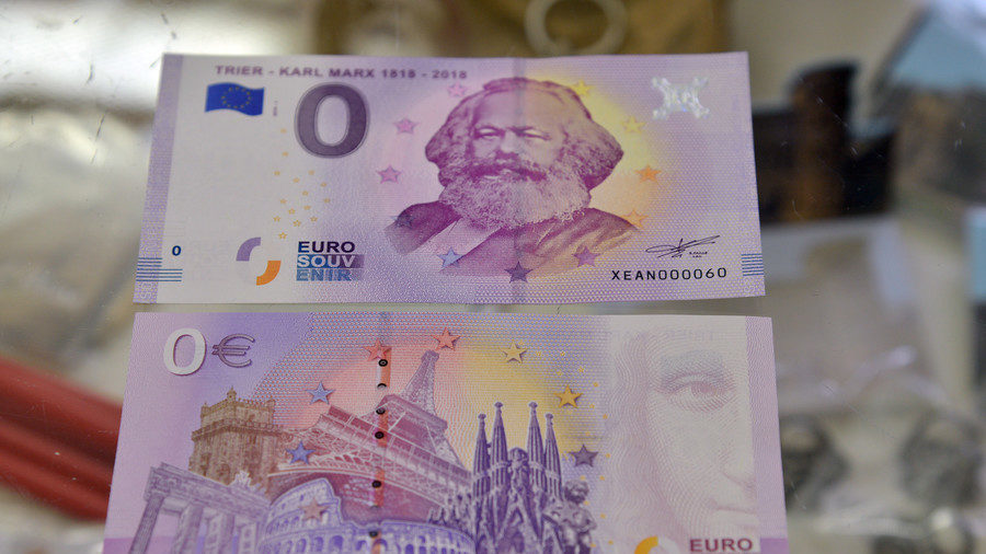 Karl Marx zero euro,cero euros