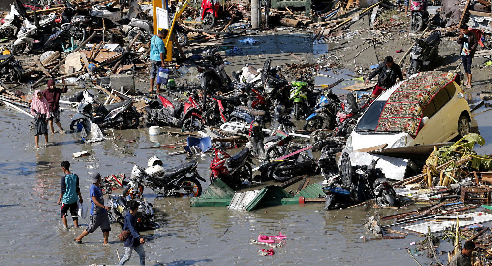 Palu, Indonesia tsunami devastation