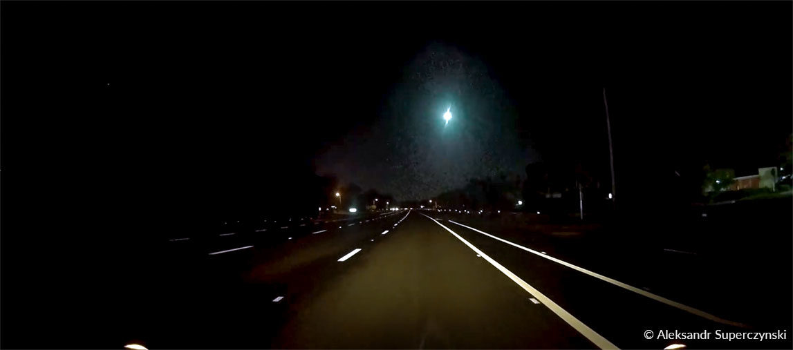 Florida meteor fireball,bola de fuego,Florida
