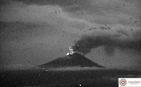 Actividad del volcán Popocatépetl