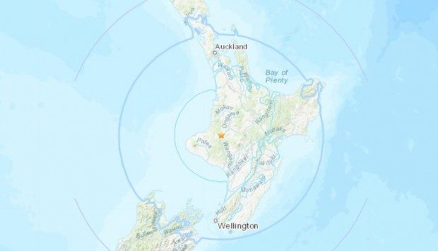 Un terremoto isla Norte en Nueva Zelanda