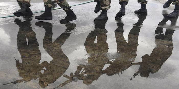 Water reflect military