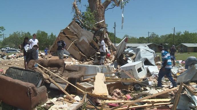 An EF-3 tornado hit Franklin, Texas on Saturday.