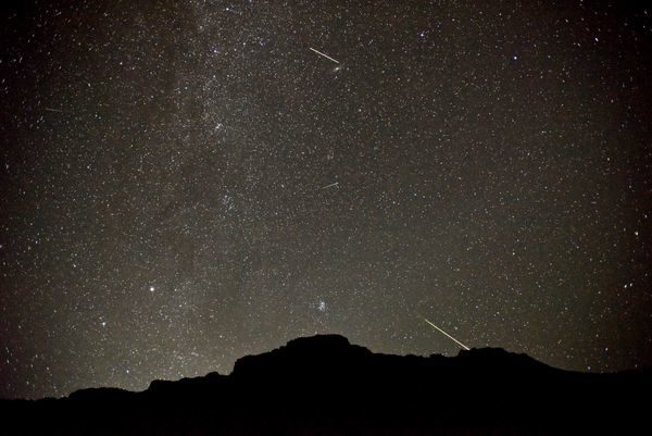 Perseid meteor shower in rural Oregon in 2016.