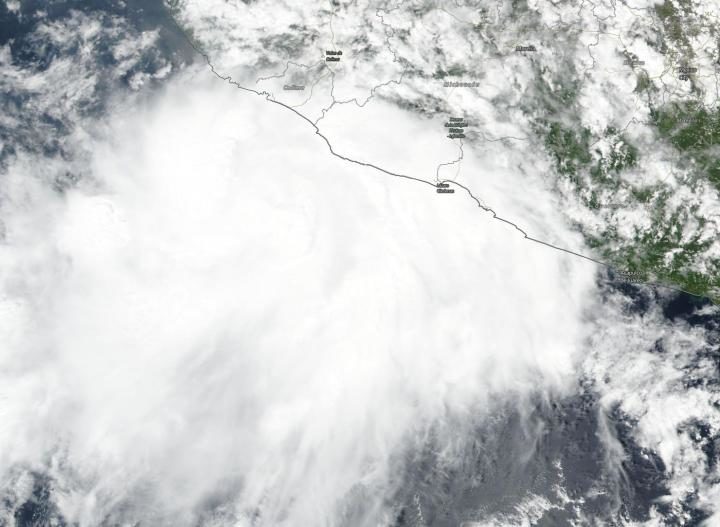 NASA-NOAA’s Suomi NPP satellite passed over Tropical Storm Lorena on Sept. 18, 2019 and revealed powerful storms around the low-level center.