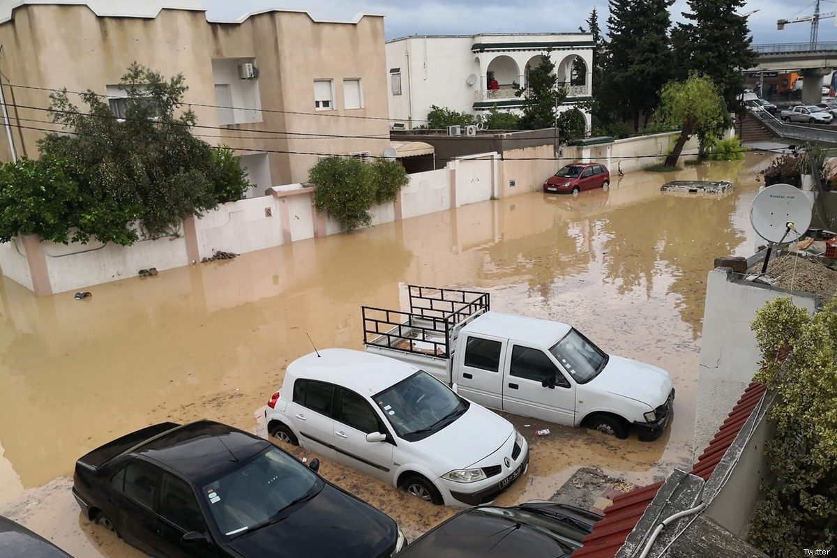 Heavy rain hit Tunisia causing floods