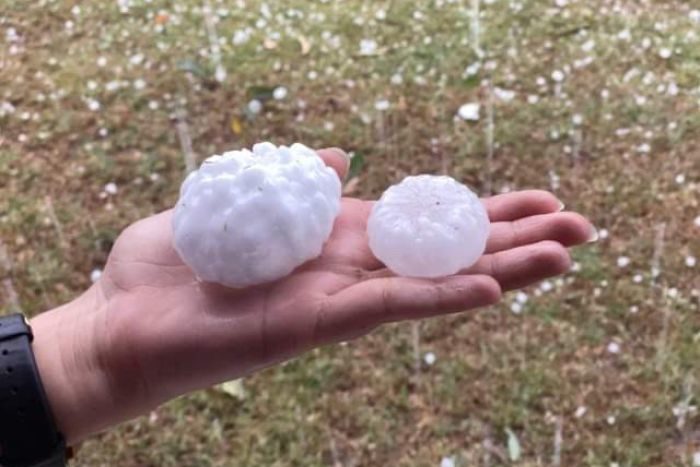 Cricket ball-sized hail in Queensland