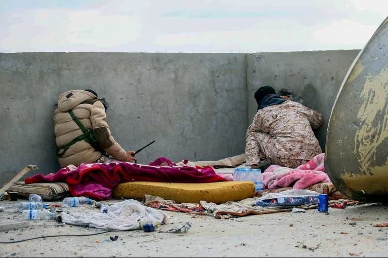 Combatientes leales al GNA en Trípoli.