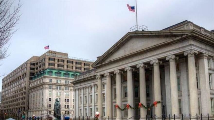 El edificio del Departamento del Tesoro de EE.UU. con sede en Washington, capital.