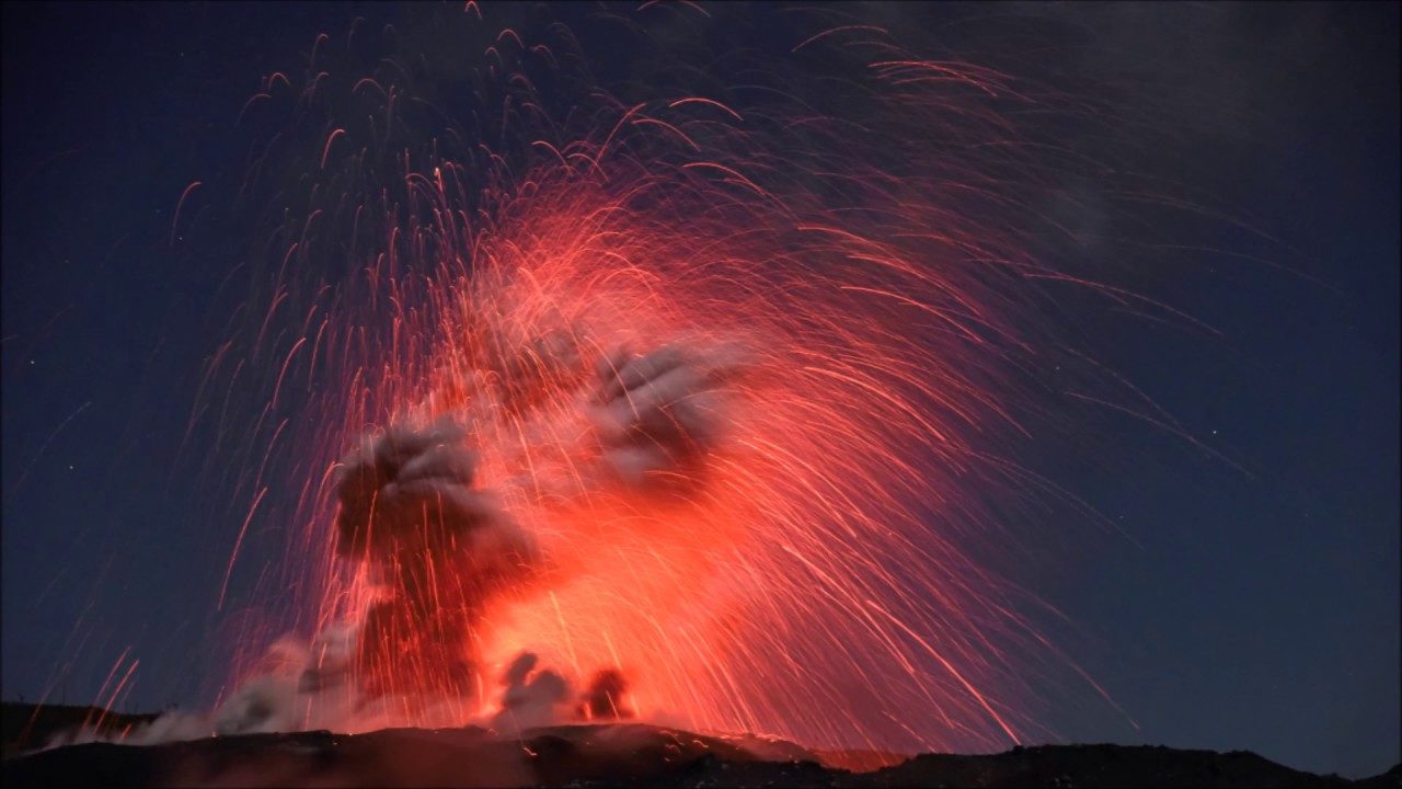 Gunung Ibu volcano in Indonesia
