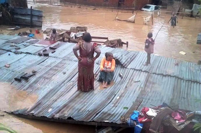 Chantal Bwanga, president of United Methodist Women in Uvira, Congo, was forced to climb onto a roof to escape the flooding.