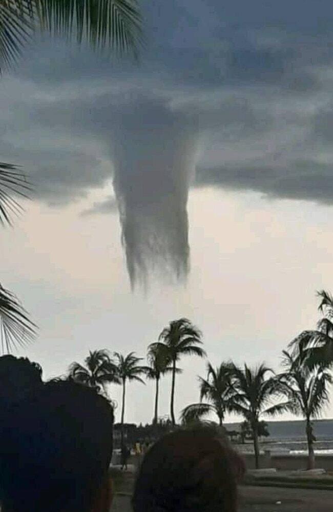 Waterspout Was Seen off the Coast of Cienfuegos in Cuba