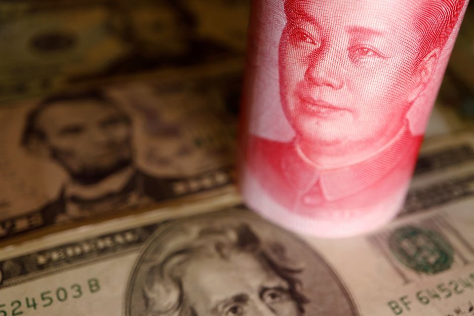 dollar bills Yuan china us currency