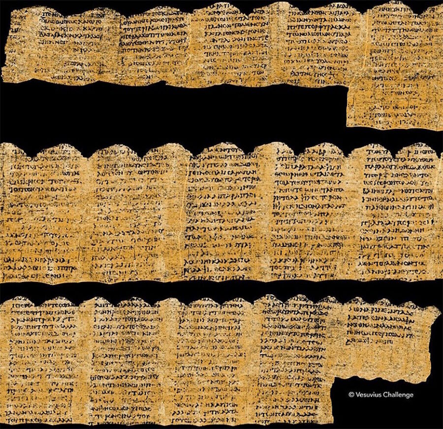 Tekst sa Herculaneumskog svitka koji nije viđen 2000 godina