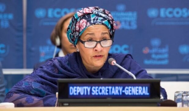 La vicesecretaria general de las Naciones Unidas, Amina Mohammed,