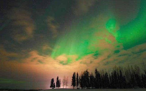 Aurora Boreal vista en Alaska