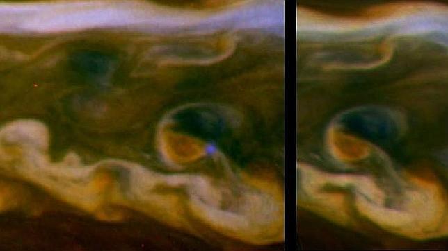 relámpago gigante en Saturno1