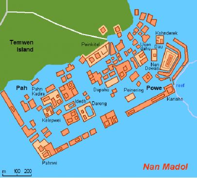 Map of Nan Madol