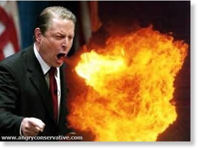 Al Gore breaths global warming
