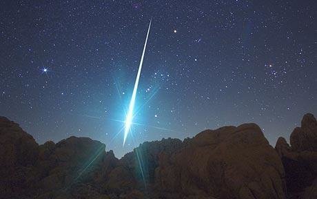 Green meteor Mojave
