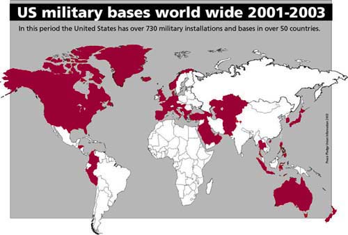 Países donde EE.UU. posee bases militares