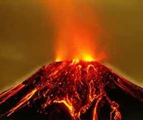 Volcán, lava volcanica
