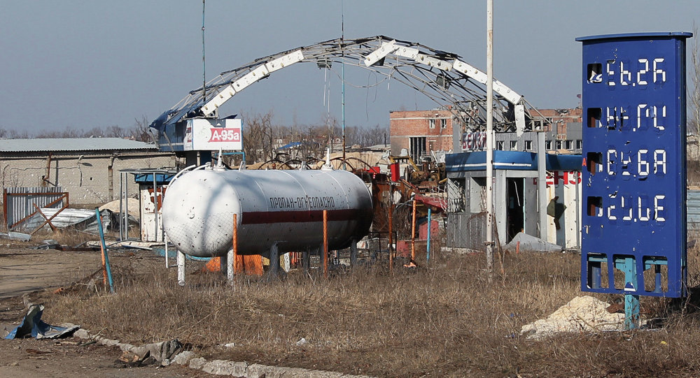 gas station destroyed ukraine