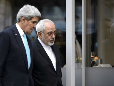John Kerry y Mohammad Javad Zarif