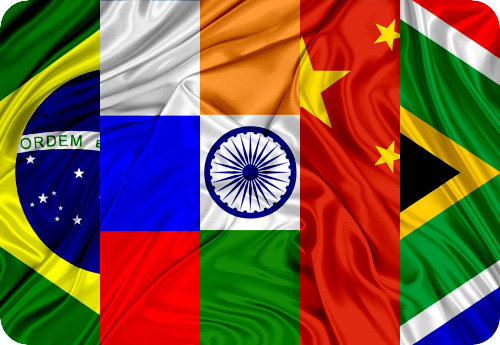 Flaggen der BRICS-Staaten