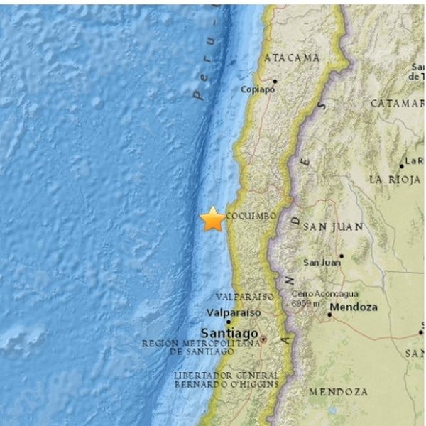 Sismo terremoto Ovalle Chile 5,9