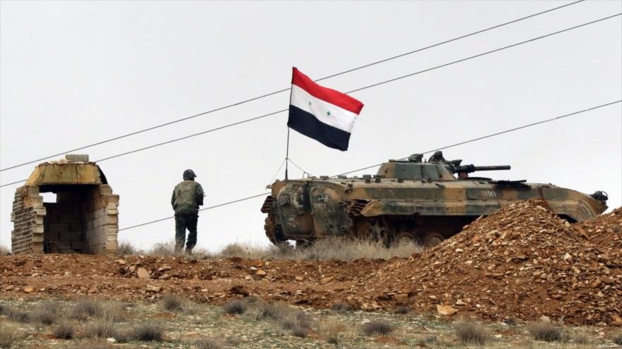 Tanque del Ejército sirio. 