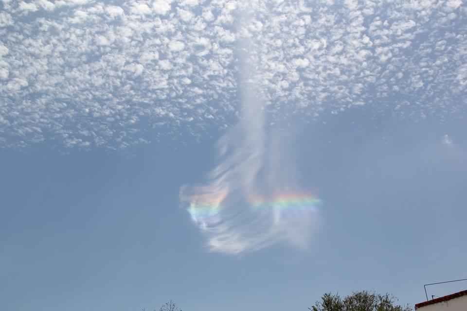 iridescent cloud over Mexico