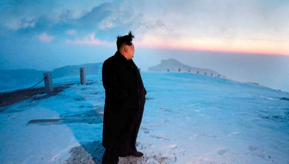 Kim Jong-Un en la cima del Paektu