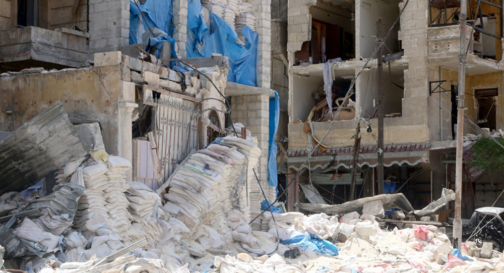Destrucción ataque Alepo abril 2016