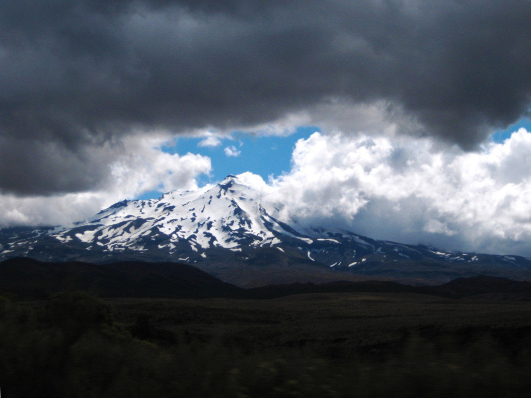 El volcán Ruapehu (Nueva Zelanda).